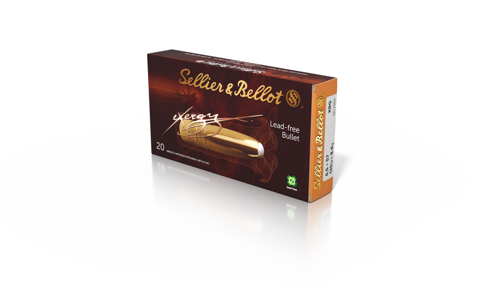 Sellier & Bellot 6.5×57mm 130gr eXergy® Lead-Free – Box of 20 Rounds