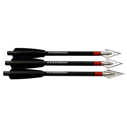 Steambow AR-Series Carbon Light Hunting Arrows – Pack of 3 - A1 Guns & Ammo